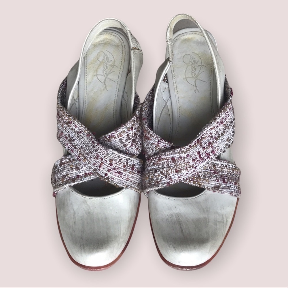 EJECT Leather Woven Slingback Heel Size EU 41 - Picture 3 of 8